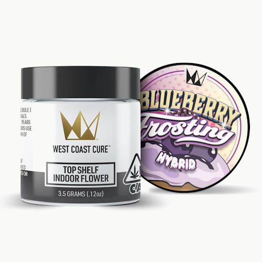 West Coast Cure - Blueberry Frosting - 3.5G Top Shelf Flower - 1