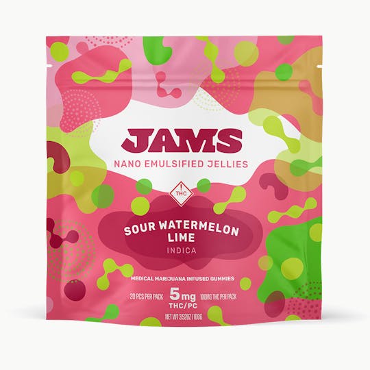 JAMS - Nano Fast Acting Jellies Sour Watermelon Lime 100mg | 20pk - 1