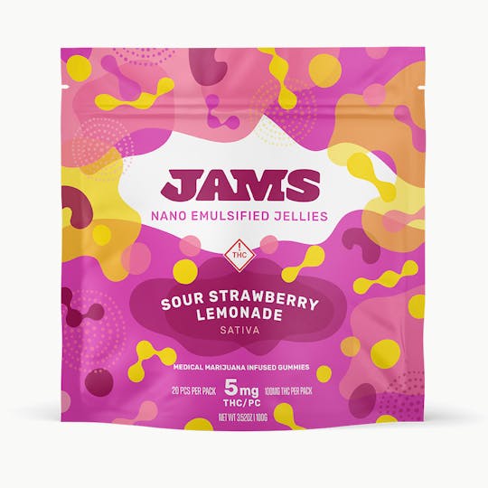 JAMS - Nano Fast Acting Jellies Sour Strawberry Lemonade 100mg | 20pk - 1