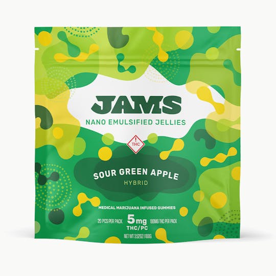 JAMS - Nano Fast Acting Jellies Sour Green Apple 100mg | 20pk - 1