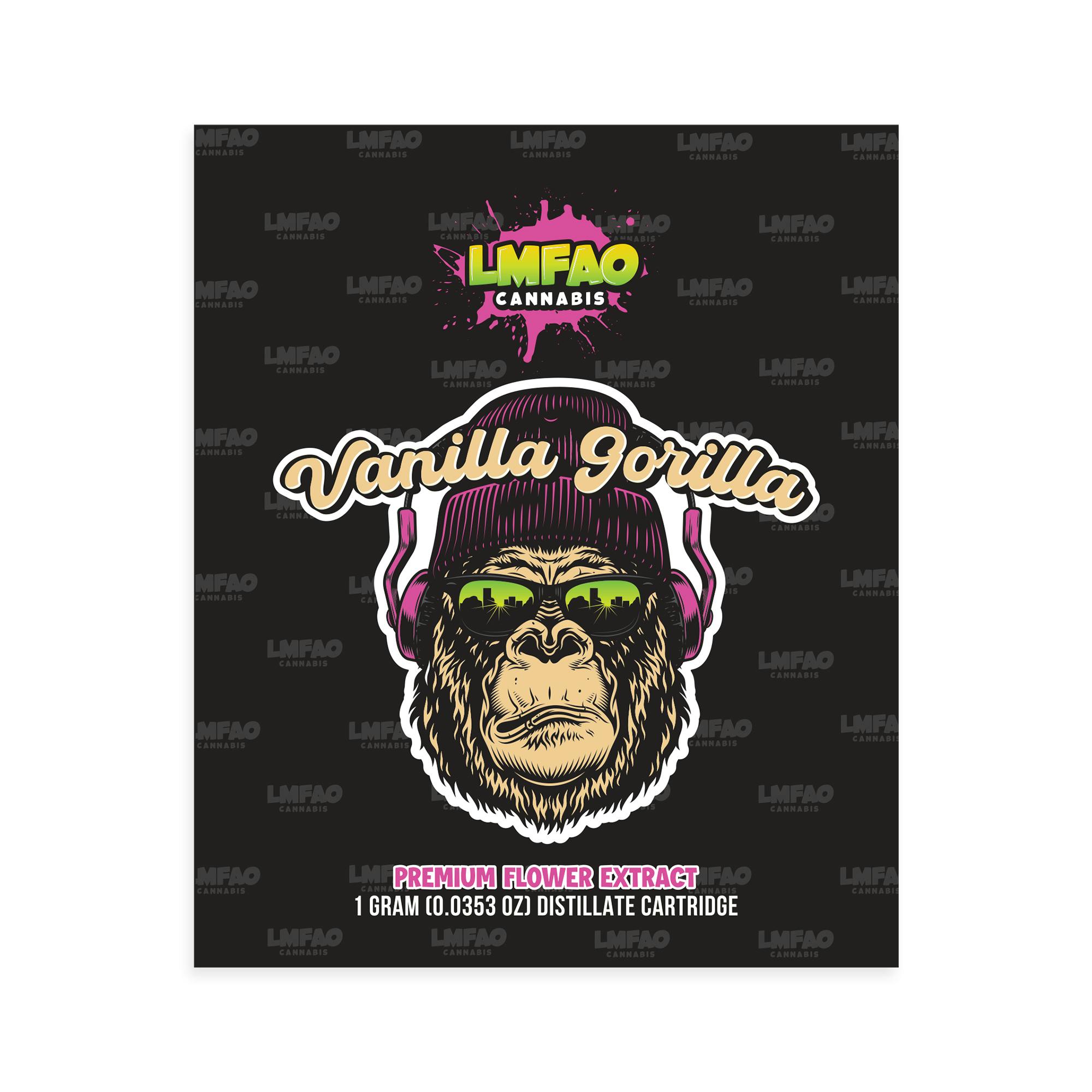 LMFAO Cannabis - Vanilla Gorilla 1g Distillate Cartridge - 1