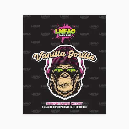 LMFAO Cannabis - Vanilla Gorilla 1g Distillate Cartridge - 1