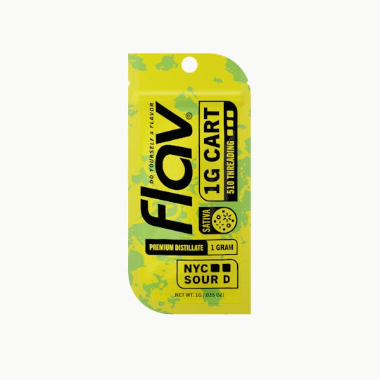 Flav - Vape - Cartridge - 1.0g - Distillate - NYC Sour Diesel - Sativa - 1
