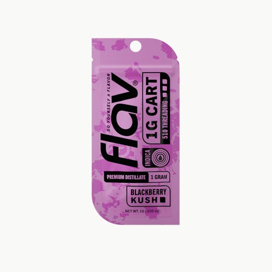 Flav - Vape - Cartridge - 1.0g - Distillate - Blackberry Kush - Indica - 1