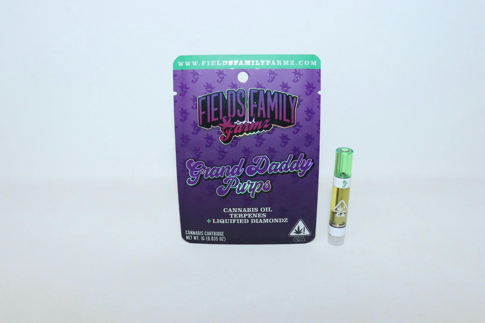 H4CBH×CRDP total95% 1ml GrandDaddyPurple Grand Daddy Purps 1g Liquified Diamondz THC-A Cartridge - Fields