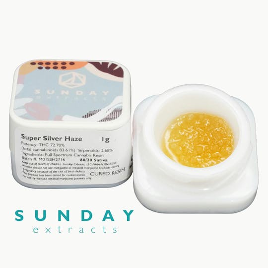 Sunday Extracts - 1g Concentrate Super Silver Haze - 1
