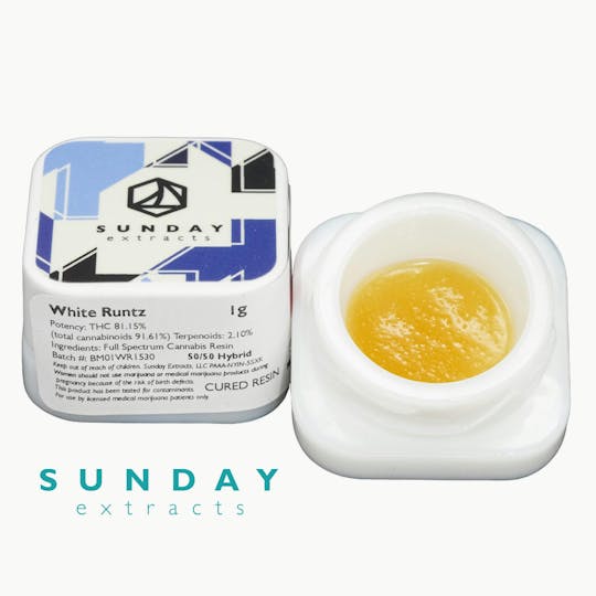 Sunday Extracts - 1g Concentrate White Runtz - 1