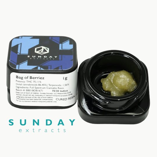 Sunday Extracts - 1g Concentrate Bag of Berriez - 1
