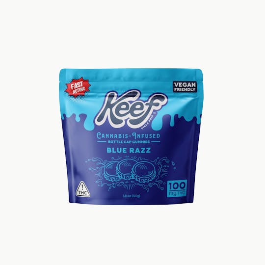 Keef Brands - Keef Bottle Cap Gummies Blue Razz - 1