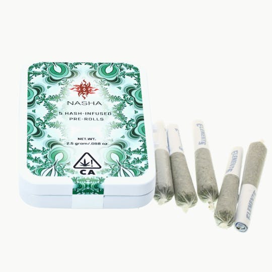 NASHA - Hash Infused PreRolls - 5 pack - Papaya Punch x Banana OG - 1