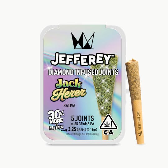West Coast Cure - Jack Herer - Jefferey Infused Joint .65g 5 Pack - 1