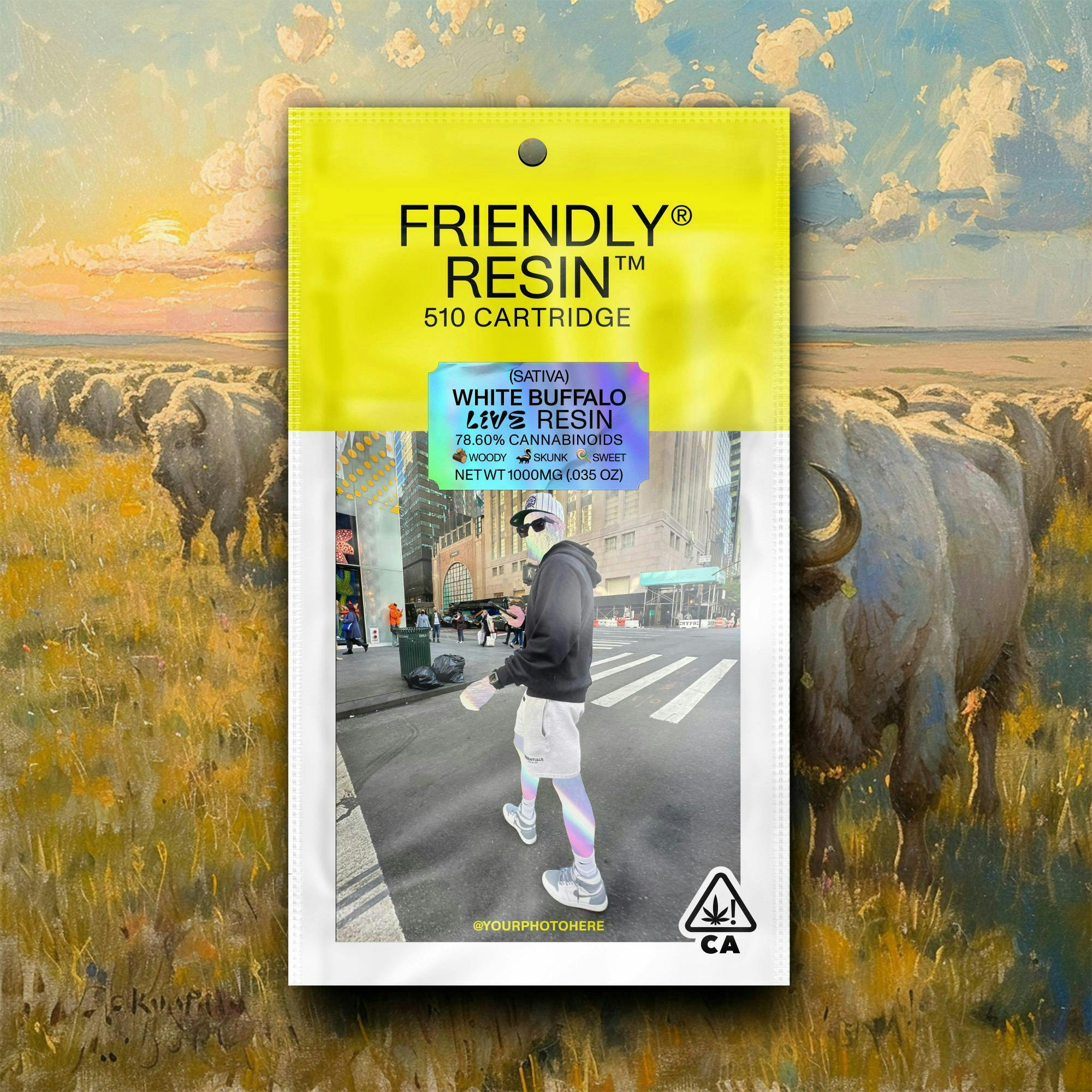 Friendly Brand - Friendly Brand | White Buffalo | Live Resin Cartridge | 1g - 1