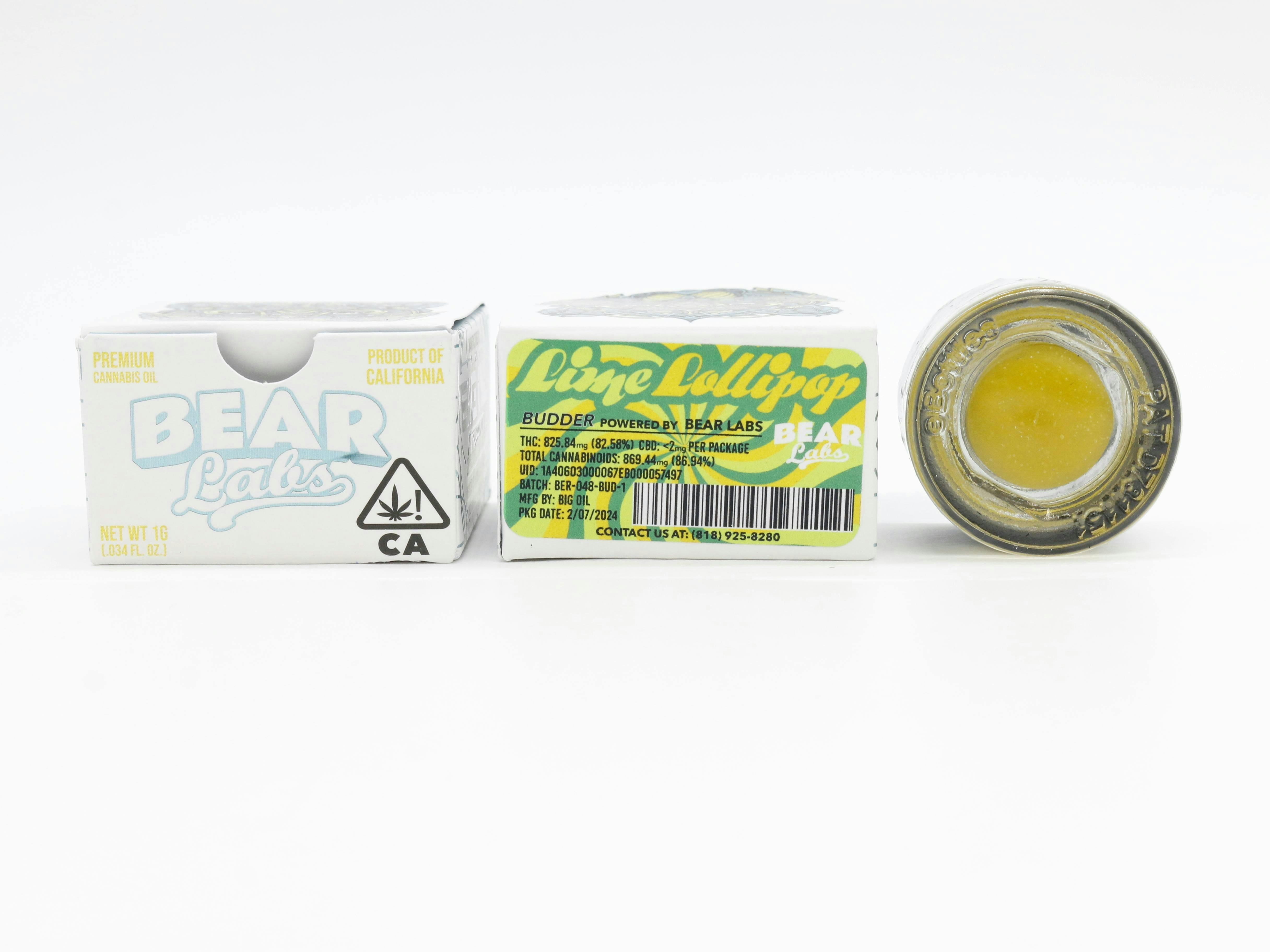 Bear Labs - Lime Lollipop Budder - 1g - 1