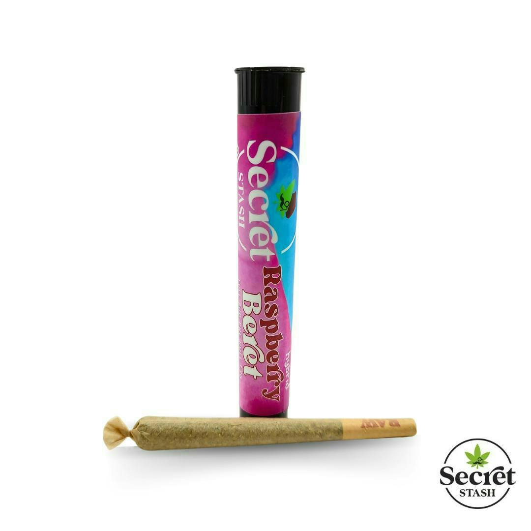 Secret Stash - Secret Stash | Full Bud Pre Roll | Raspberry Beret | 1.2g - 1