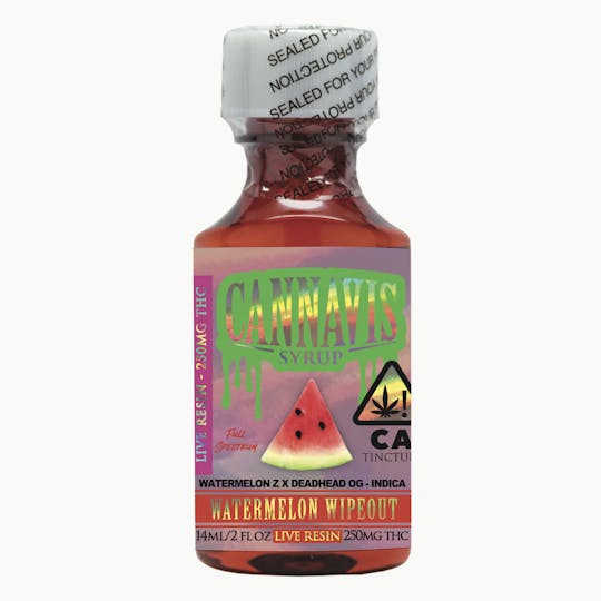 Cannavis - 250mg Live Resin THC Syrup (Watermelon Wipeout) - 1