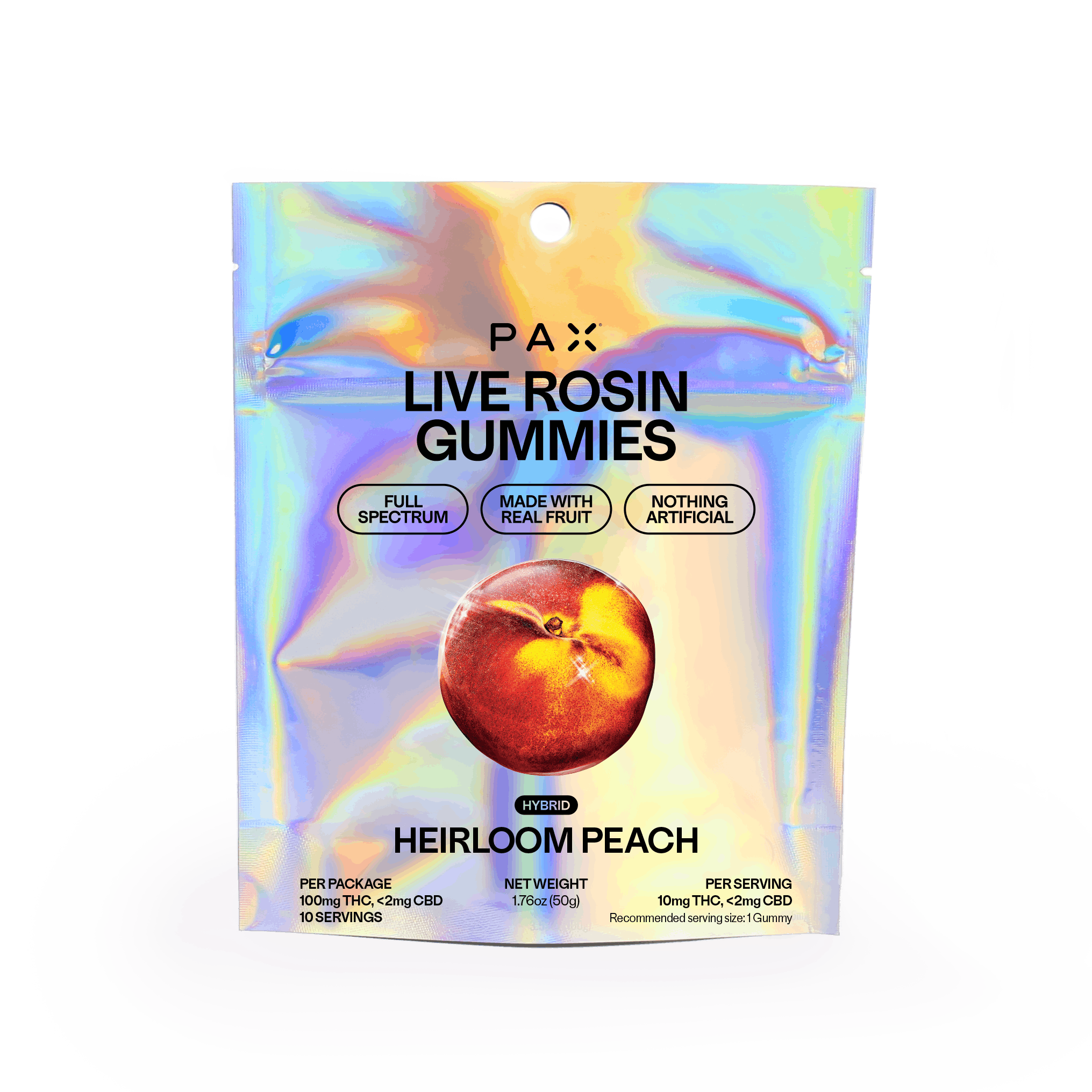 PAX - Live Rosin Gummies | Heirloom Peach (100mg) - 1
