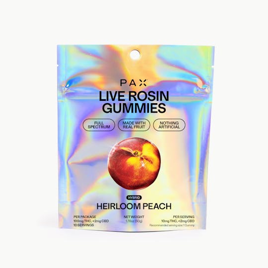 PAX - Live Rosin Gummies | Heirloom Peach (100mg) - 1