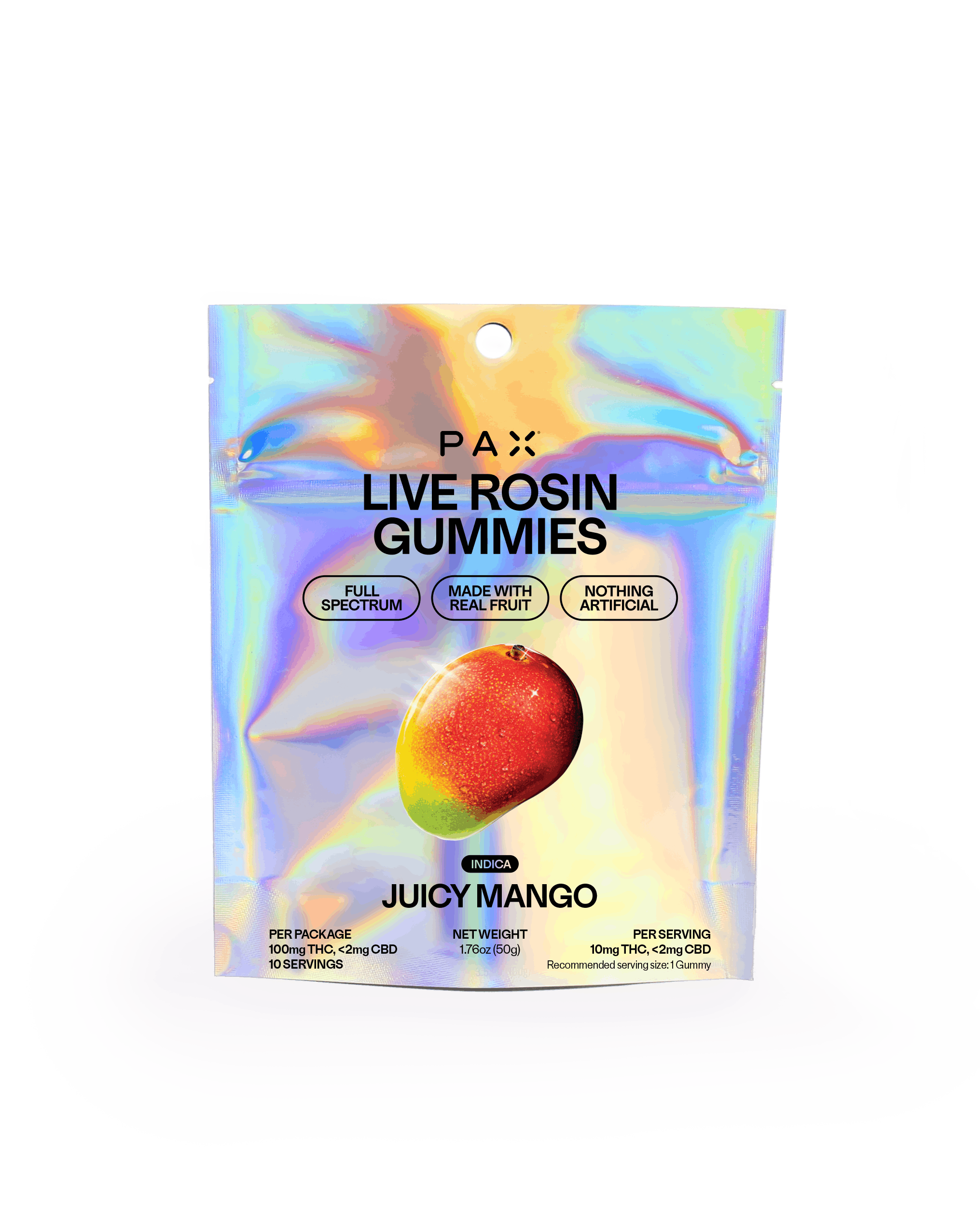 PAX - Live Rosin Gummies | Juicy Mango (100mg) - 1