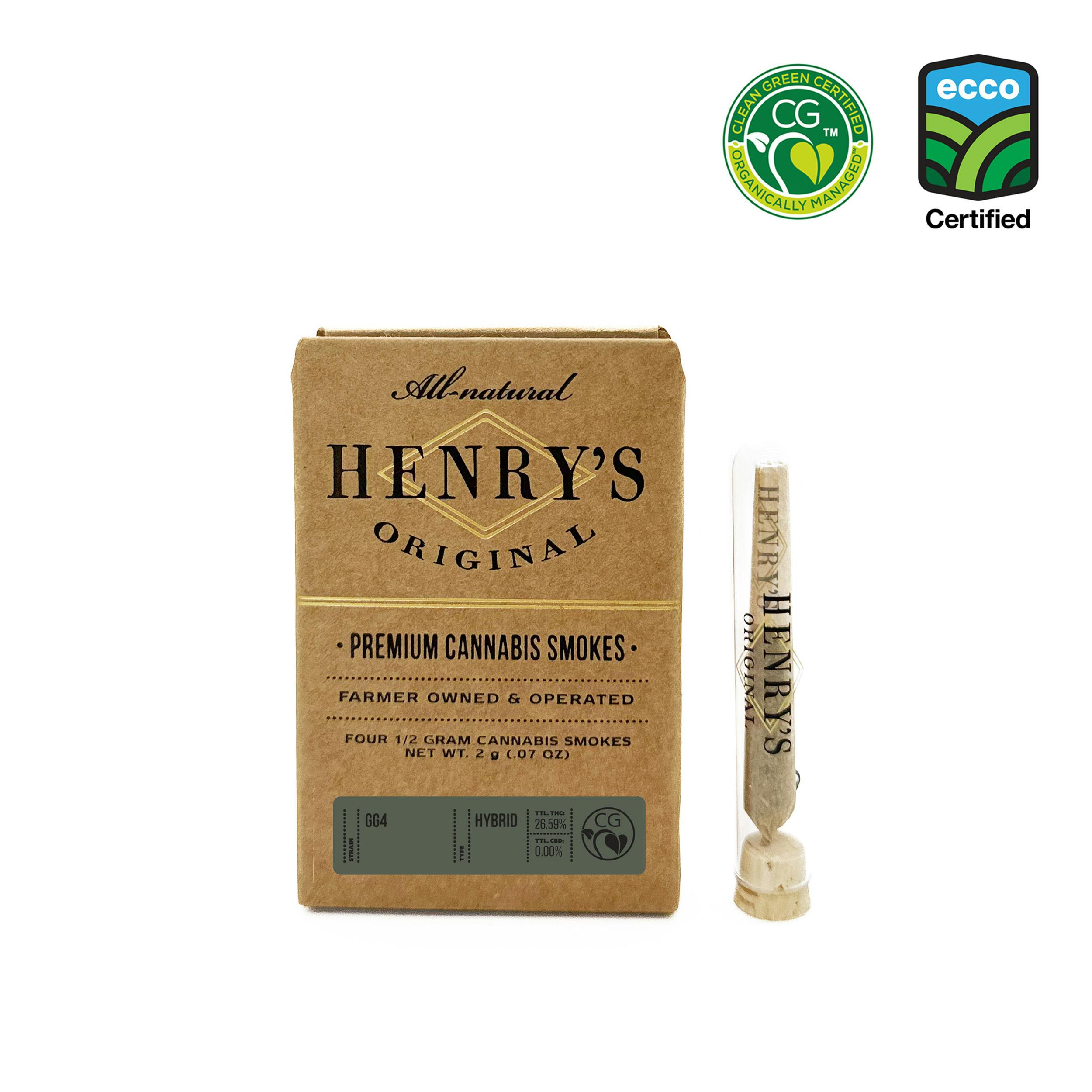 Henry's Original - Henry's Original | GG4 | Joints | 0.5g each | 4pk - 1