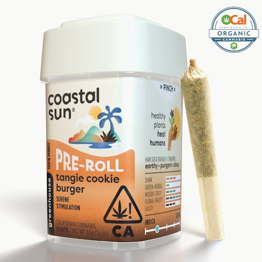 Coastal Sun - Tangie Cookie Burger Greenhouse 0.35g Pre-Roll 10pk 3.5g - 1