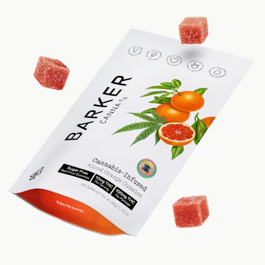 Barker Canna Co. - Blood Orange Gummies 100mg 10pk - 1