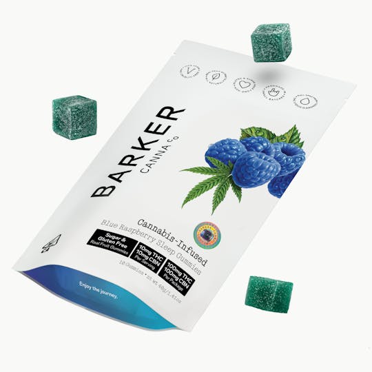 Barker Canna Co. - Blue Raspberry Sleep Gummies 100mg 10pk - 1