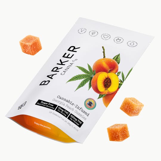 Barker Canna Co. - Georgia Peach Gummies 100mg 10pk - 1