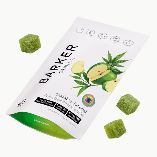 Barker Canna Co. - Green Apple Matcha Gummies 100mg 10pk - 1