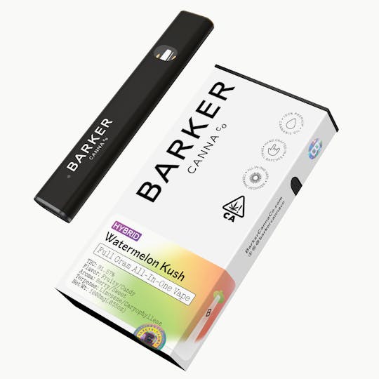 Barker Canna Co. - Watermelon Kush 1g All-In-One Vape - 1