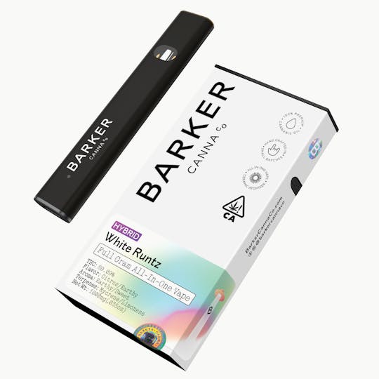 Barker Canna Co. - White Runtz 1g All-In-One Vape - 1