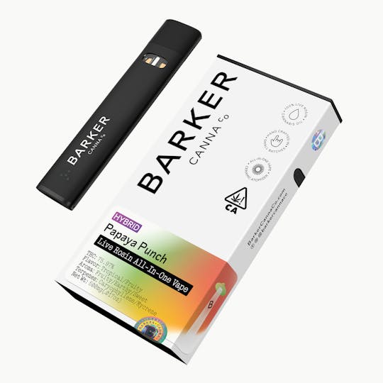 Barker Canna Co. - Papaya Punch 0.5g Live Rosin All-In-One Vape - 1