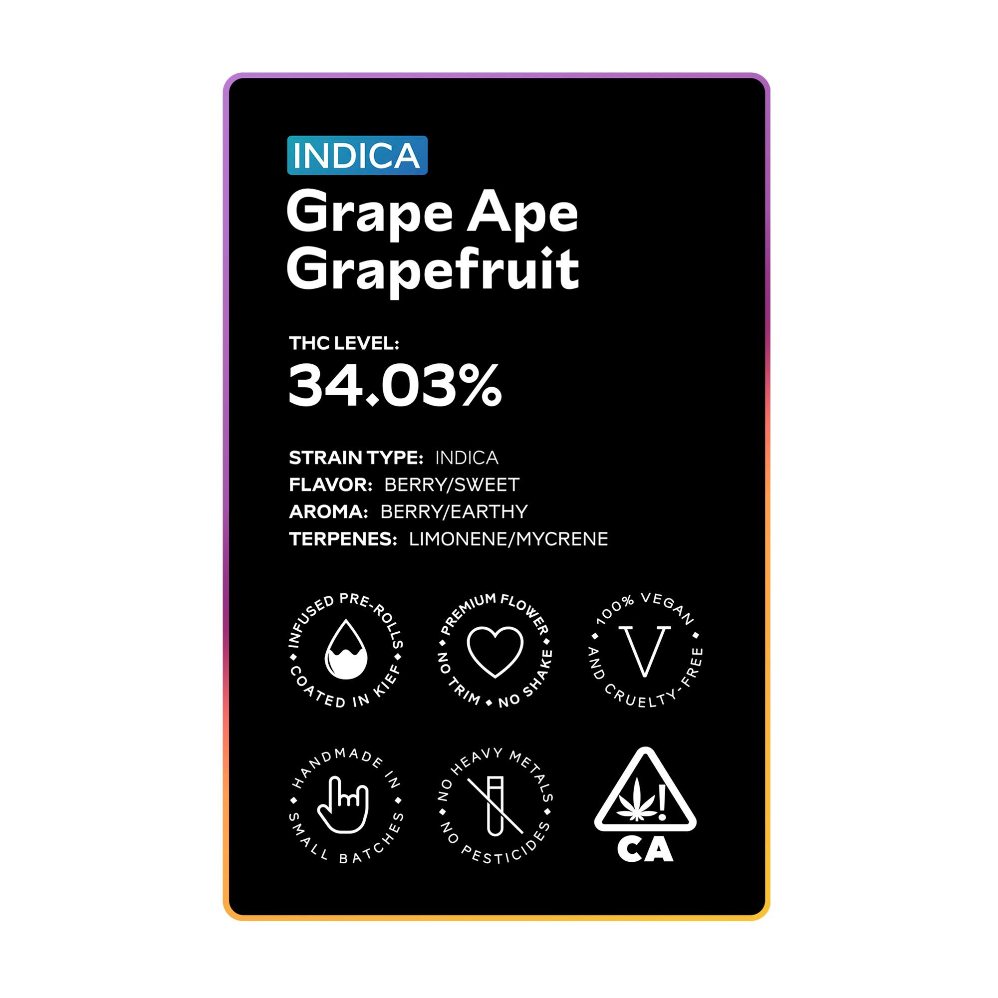 Barker Canna Co. Grape Ape Grapefruit Mini Barkie's Weedmaps