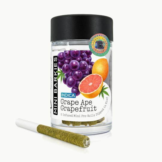 Barker Canna Co. - Grape Ape Grapefruit Mini Barkies 3g 5pk - 1