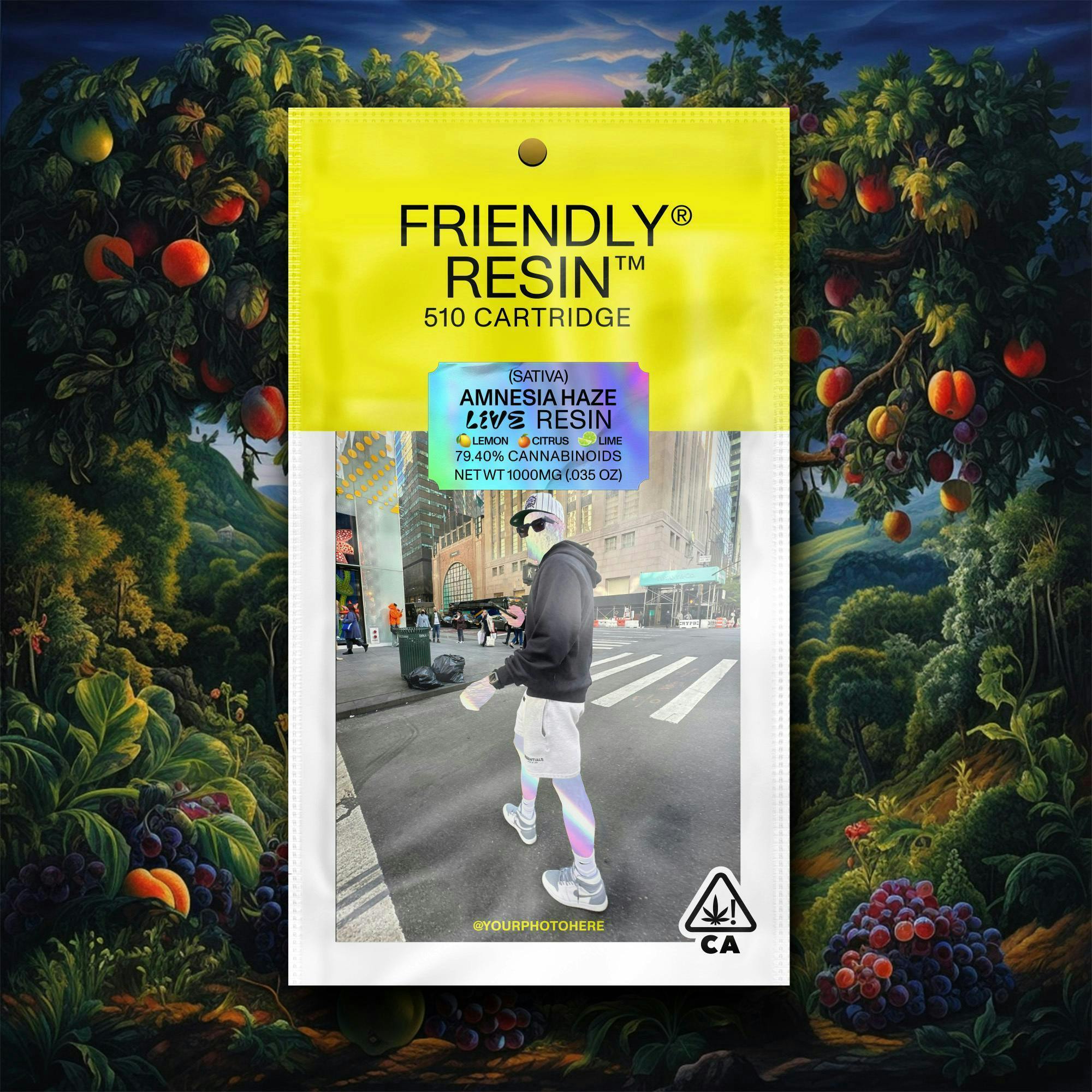 Friendly Brand - Friendly Brand | Amnesia Haze | Live Resin Cartridge | 1g - 1