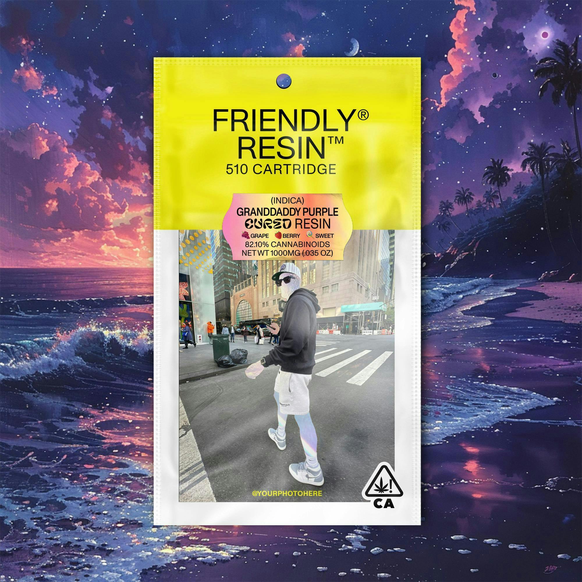 Friendly Brand - Friendly Brand | Granddaddy Purple | Cured Resin Cartridge | 1g - 1