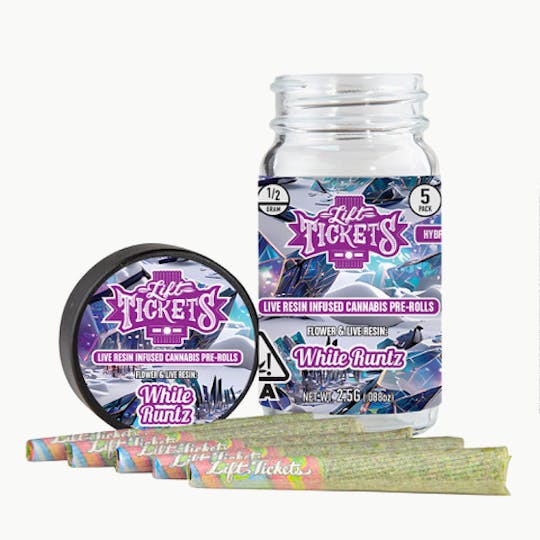 Lift Tickets - White Runtz - Infused Pre-Roll 5-Pack - 1