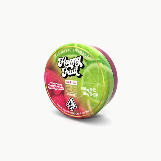 Happy Fruit - Strawberry Limeade Rosin Gummies 100 MG THC + 50 MG THC-V - 1