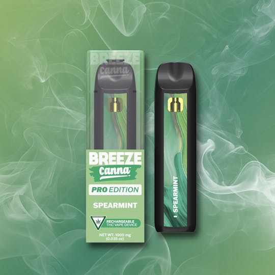 Breeze Canna - Spearmint - Synergy 1g PRO Vape Device — BREEZE Canna - 1