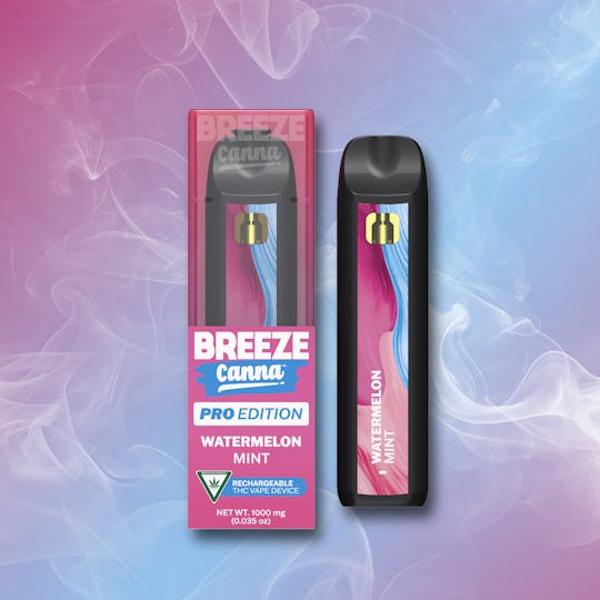 Breeze Canna - Watermelon Mint - Synergy 1g PRO Vape Device — BREEZE Canna - 1
