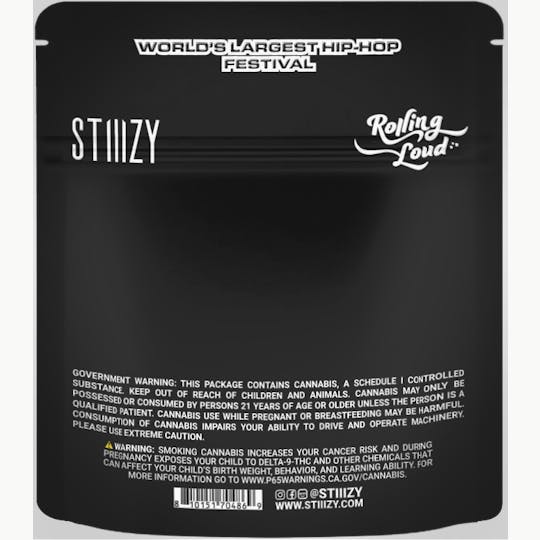 STIIIZY - - ROCKSTAR ZLUSHIE 3.5G STIIIZY x Rolling Loud Premium Mylar - 1