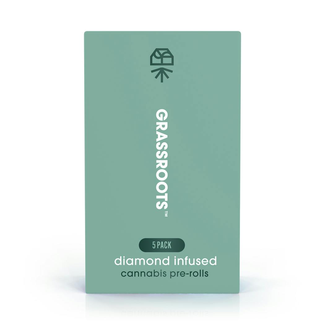 Grassroots - Dilly Bars - Diamond Infused Pre-Rolls 5pk [2g] - 1