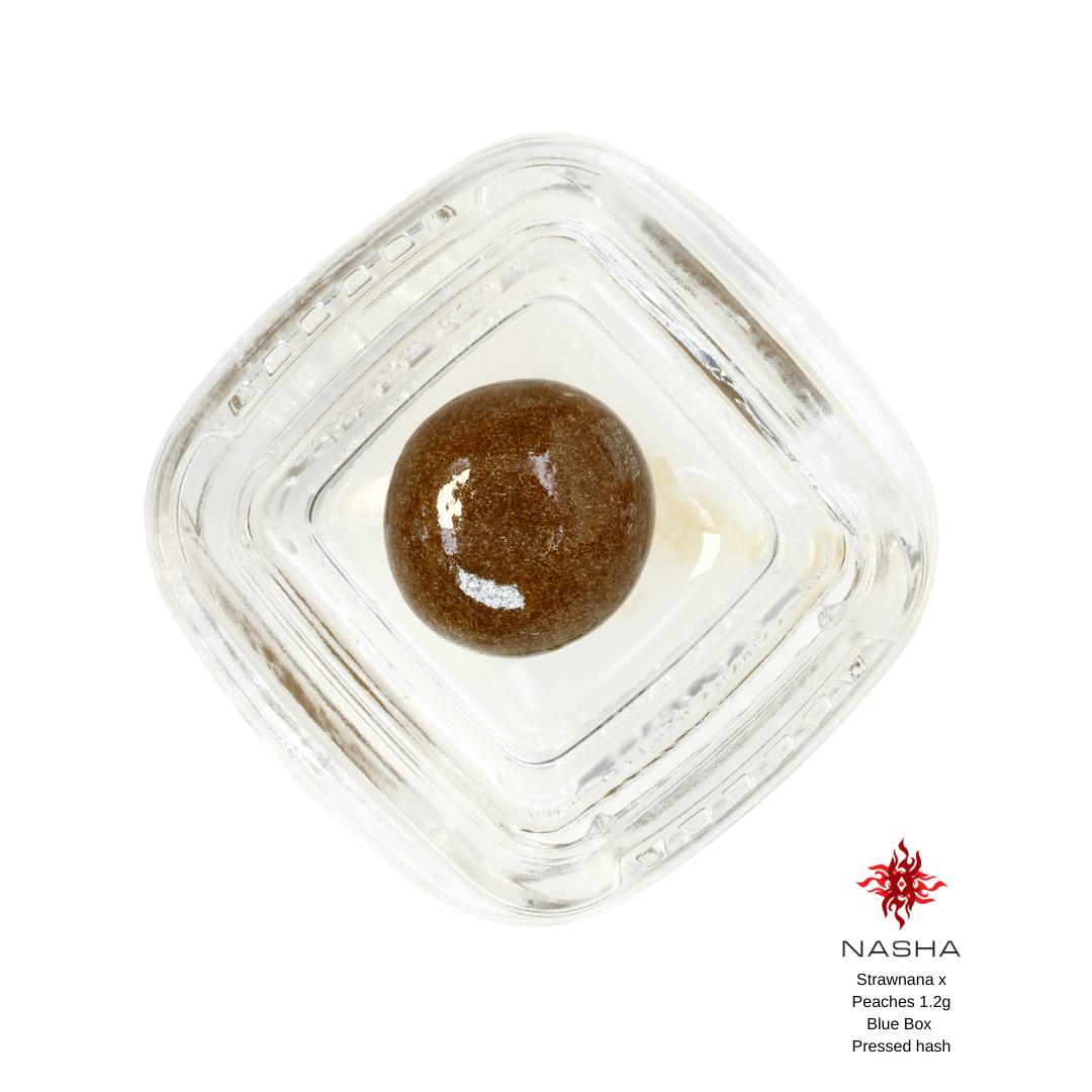 NASHA - Strawnana x Peaches 1.2g Blue Pressed Hash - 1