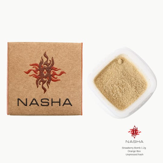 NASHA - Strawberry Bomb 1.2g Orange Unpressed Hash (Mattole Valley Sungrown) - 1