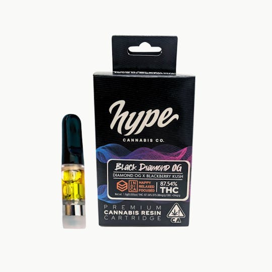 Hype Cannabis Co - Black Diamond OG Live Resin Cartridge - 1G - 1
