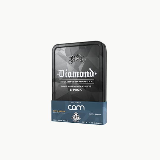 Heavy Hitters - CAM: Devil Driver | Hybrid - Diamond THCA-Infused Pre-Rolls-2.5G 5-Pack - 1