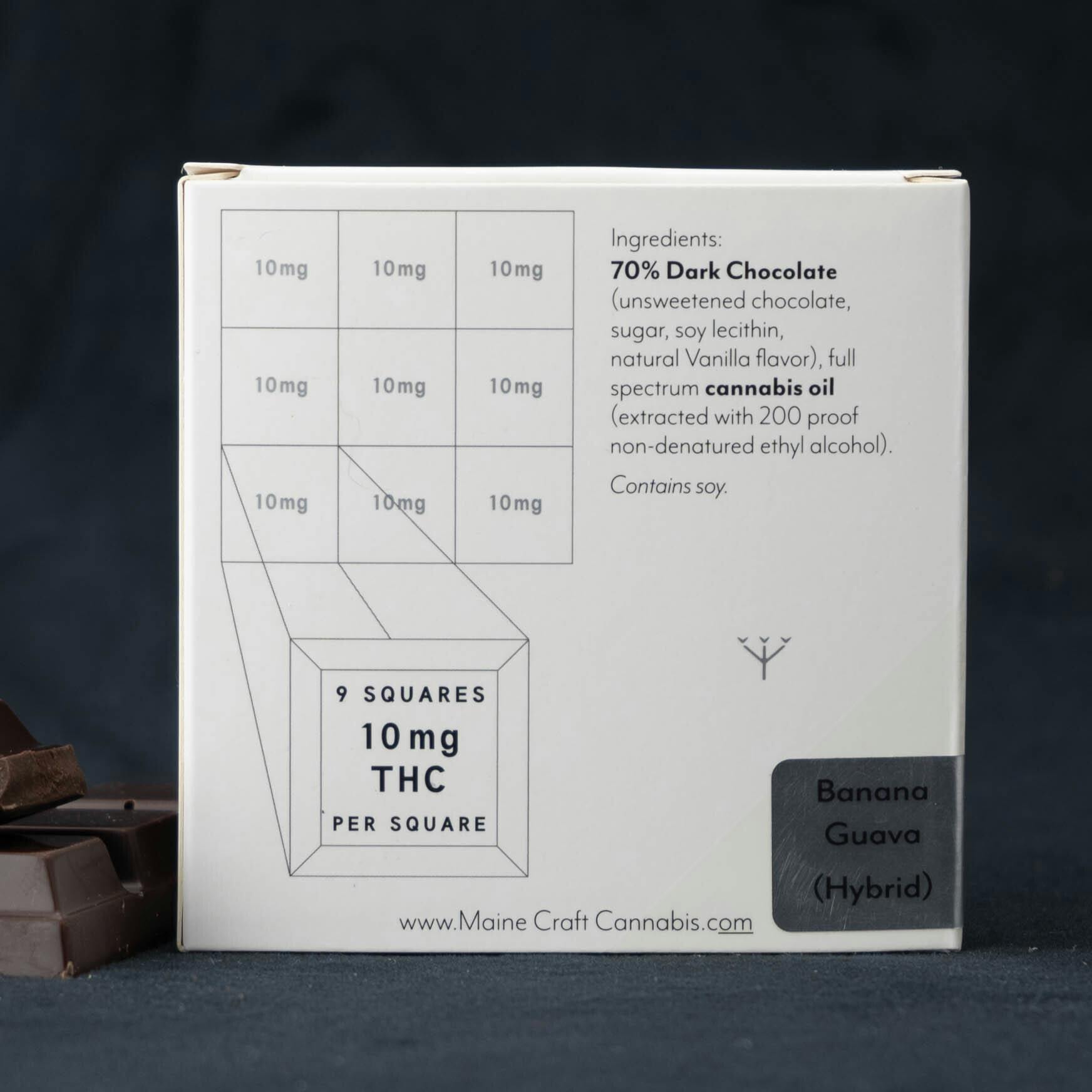 Maine Craft Cannabis - 90 mg RSO Dark Chocolate Bar - Hybrid - 1