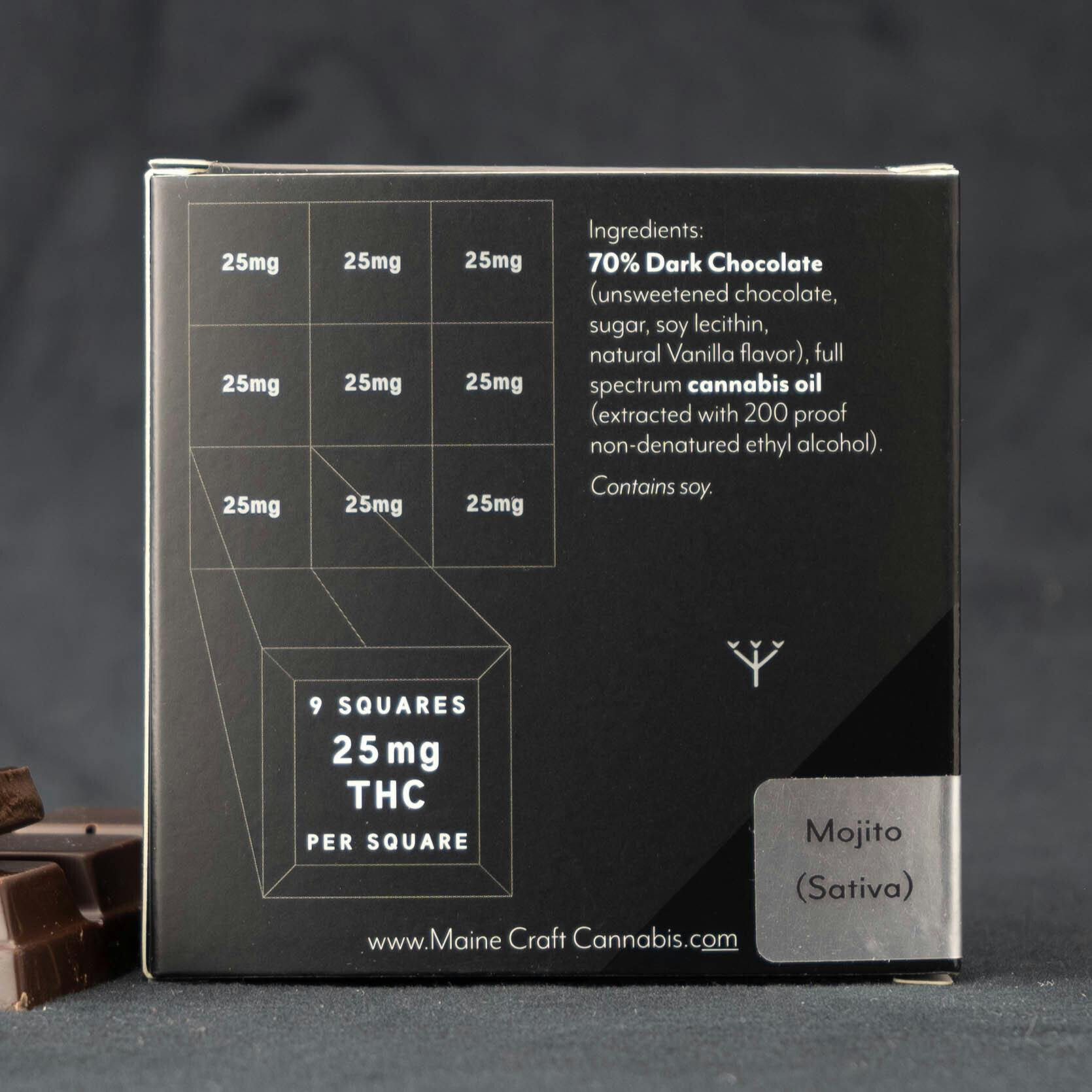 Maine Craft Cannabis - 225 mg RSO Dark Chocolate Bar - Sativa - 1