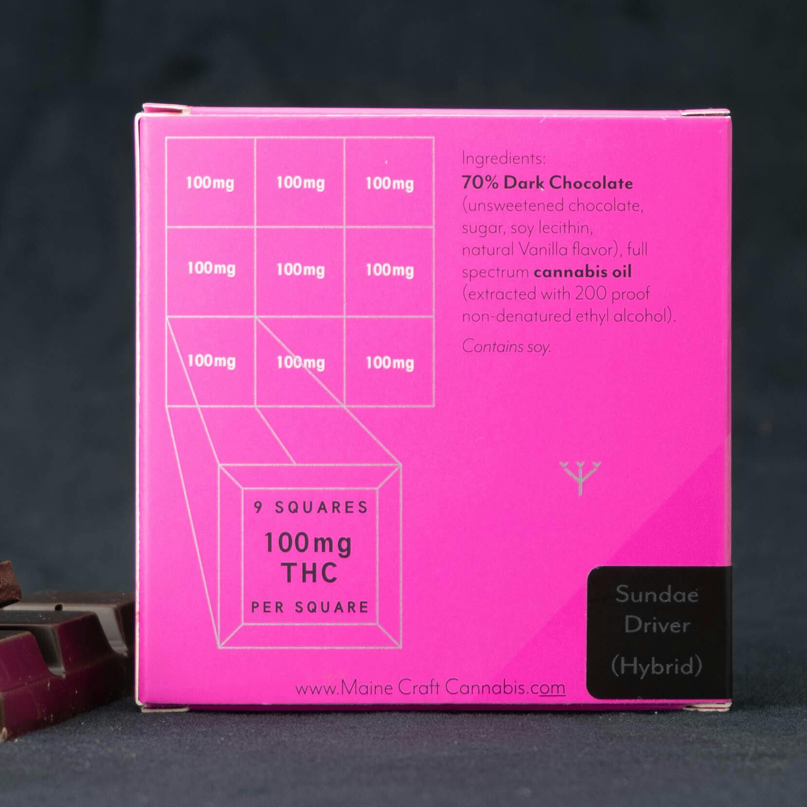 Maine Craft Cannabis - 900 mg RSO Dark Chocolate Bar - Sativa - 1