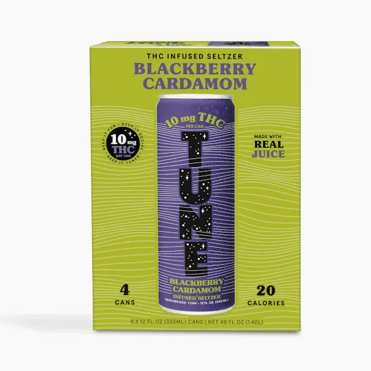 Tune - Tune | Blackberry Cardamom Infused Seltzer | Carbonated | 10mg/ea | 4pk - 1