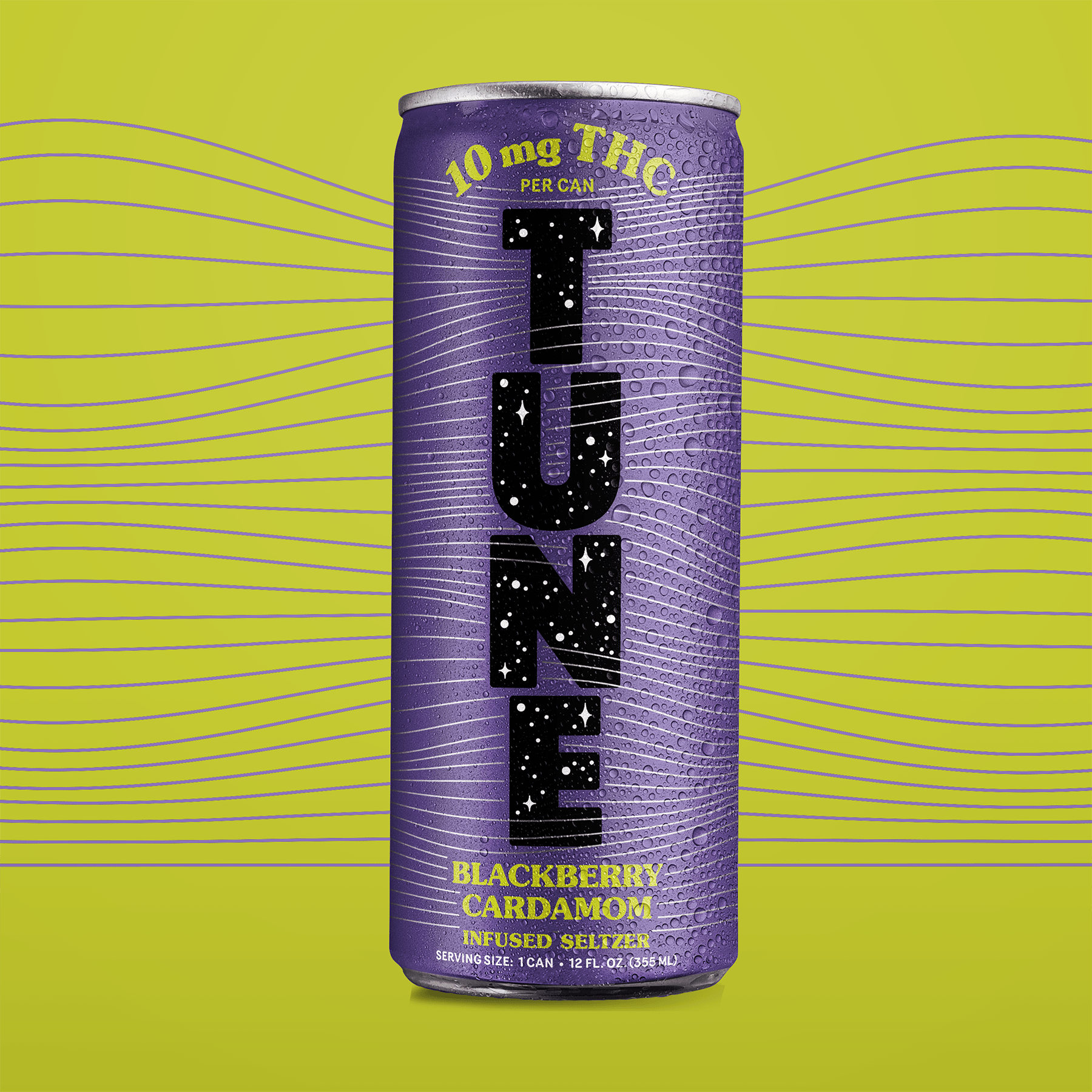 Tune - Tune | Blackberry Cardamom Infused Seltzer | Carbonated | 10mg | 12 fl oz - 1